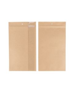 Grip Seal Bags Kraft With Vertical Window 17.8x30.5 cm (100 pieces) [HZBV8K]