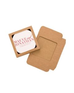 Kraft Gift Boxes 10.5x2.2x10.5cm Window Cut out (25 pieces) [WKR245]