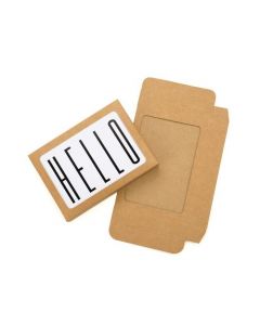 Kraft Gift Boxes 9.4x2.2x13.2cm Window Cut out (25 pieces) [WKR246]