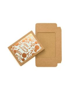 Kraft Gift Boxes 11.4x2.2x14.9cm Window Cut out (25 pieces) [WKR247]