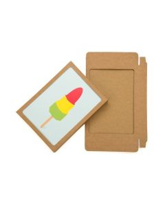 Kraft Gift Boxes 13.7x2.2x18.7cm Window Cut out (25 pieces) [WKR266]