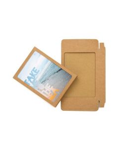Kraft Gift Boxes 12.4x2.2x16.8cm Window Cut out (25 pieces) [WKR267]