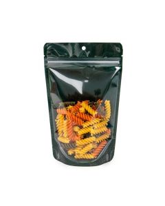 Stand Up Pouches transparent/Green Glitter 13x7,9x20,6 cm (100 pieces) [ZBG3GLGR]