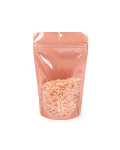 Stand Up Pouches transparent/Rose Gold Glitter 13x7,9x20,6 cm (100 pieces) [ZBG3GLRG]