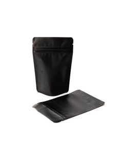 Stand Up Pouches Matt Black 8x5x13cm | 28 grams (100 pieces) [ZBGM1MB]