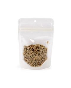 Eco Friendly Stand Up Pouches Rice Paper Transparent/White With Hanghole 10,2x6x15,2 cm (100 pieces) [ZBGRC2CW]