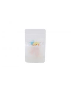 Stand Up Pouches White Kraft 8x5x13cm | 28 grams w/Window (100 pieces) [ZBGW1WK]