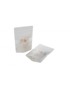 Stand Up Pouches White Kraft 10x6x15cm | 57 grams (100 pieces) [ZBGW2WK]