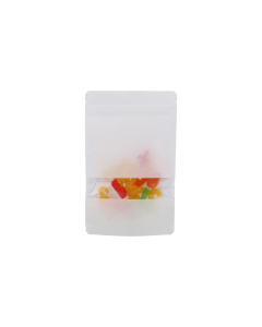 Stand Up Pouches White Kraft 13x8x20.5cm | 113 grams w/window (100 pieces) [ZBGW3WK]