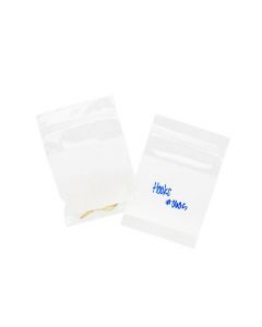 Grip Seal Bags 75x100mm with Write-on-Panel, PP 50 micron Super clear (100 pcs) [ZWC34]