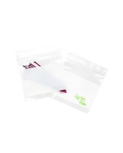 Grip Seal Bags 100x100mm with Write-on-Panel, PP 50 micron Super clear (100 pcs) [ZWC44]