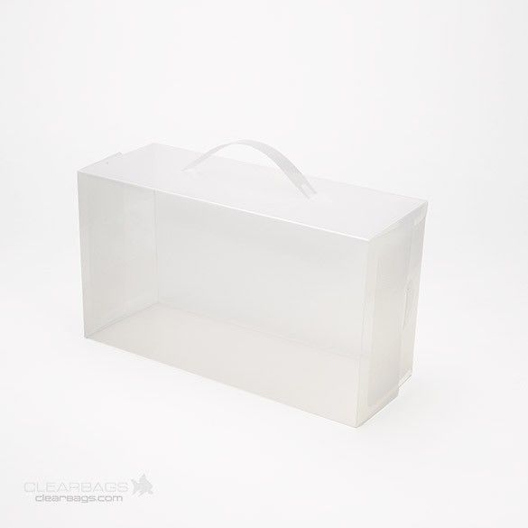 Mens Frosted Shoe Box w/Handle 19.5 x 13 x 34cm (3 Pieces) [SB2]