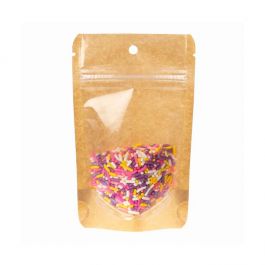 Kraft Backed Stand Up Zipper Pouch 8 x 5 x 13 cm with Hang Hole (100 Pieces) [ZBGKC1H]