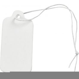 Gift Tags, white, size 15x30 mm, 100 pc/ 1 pack [HOB-01270]