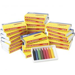 Oil Crayons, assorted colours, 25x9 pc/ 1 pack [HOB-41021074]