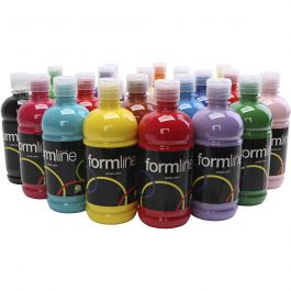 Poster paint Matte, assorted colours, 20x500 ml/ 1 pack [HOB-642095]