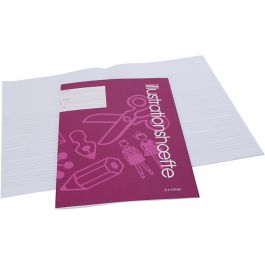 Exercise book with picture space , 6 x 4 lines, A4, size 21x29,7 cm, 64 , 70 g, 25 pc/ 1 pack [HOB-115275]