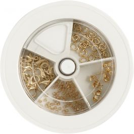 Jewellery Finding Assortment, gold-plated, 1 set [HOB-100256]