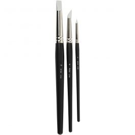Artist Line Brush, size 2+6+10 mm, 3 pc/ 1 pack [HOB-100274]