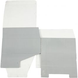 Cardboard Box, light grey, H: 10 cm, size 22x25 cm, 1 pc [HOB-100576]