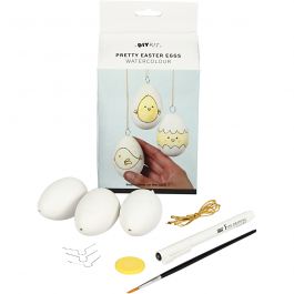 Pretty Easter Eggs, watercolour decoration, 1 set [HOB-100760]