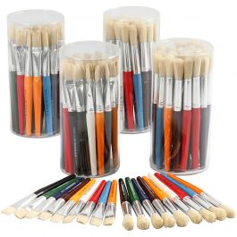 Kids Paint Brushes, W: 15 mm, 120 asstd./ 1 pack [HOB-10348]