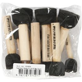Foam Stencil Brushes, D: 13-20-25-35 mm, 12 pc/ 1 pack [HOB-10409]