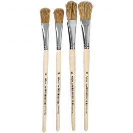 Varnish Brushes, no. 10+16, W: 13+17 mm, 4 pc/ 1 pack [HOB-10483]