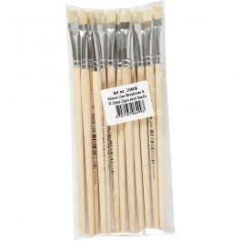 Nature Line Brushes, no. 12, short handles, 12 pc/ 1 pack [HOB-10612]