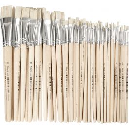 Nature Line Brushes, no. 00-20, W: 3-20 mm, short handles, 68 pc/ 1 pack [HOB-10649]
