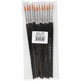 Gold Line Brushes, round, no. 12, W: 5 mm, 6 pc/ 1 pack [HOB-10712]