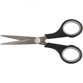 Kids Scissors, black, L: 14 cm, Both Left and Right, 1 pc [HOB-11197]