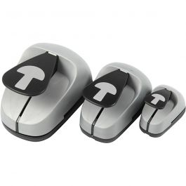 Craft Punch Set, mushroom, size 25+50+75 mm, 3 pc/ 1 pack [HOB-112780]