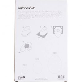 Craft Punch Set, egg, size 25+50+76 mm, 3 pc/ 1 pack [HOB-112782]