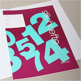 Exercise book with lined paper , 5 x 5 sq.mm, size 21x29,7 cm, 64 , 70 g, 25 pc/ 1 pack [HOB-115290]