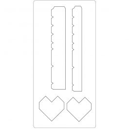 Steel Ruled Die, heart box, size 15,2x30,37 cm, thickness 15 mm, 1 pc [HOB-117499]