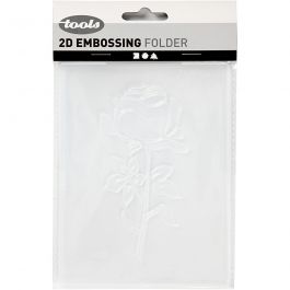 Embossing Folder, rose, size 11x14 cm, thickness 2 mm, 1 pc [HOB-11765]