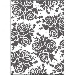 Embossing Folder, rose, size 13x18,5 cm, thickness 2 mm, 1 pc [HOB-11777]