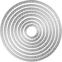 Die Cut and Embossing Folder, circle, D: 1,5-7 cm, 1 pc [HOB-11779]