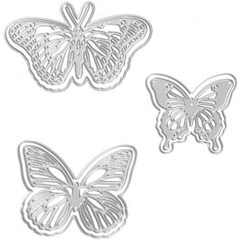 Die Cut, butterfly, size 5x4,5+6,5x5+8x4,5 cm, 1 pc [HOB-11785]
