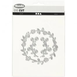 Die Cut, flower wreath, size 102x100 mm, 1 pc [HOB-118002]