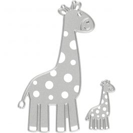 Die Cut, giraffe, size 54x92+21x35 mm, 1 pc [HOB-118007]