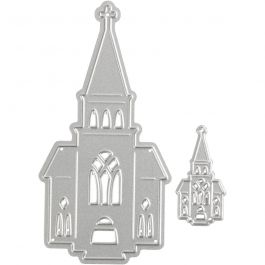 Die Cut, churches, size 46x91+18x35 mm, 1 pc [HOB-118012]