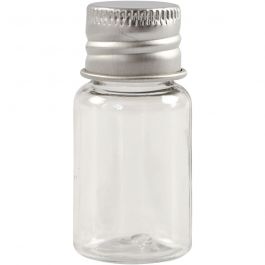 Plastic Jar with Screw-on Lid, H: 48 mm, D: 23,5 mm, 13 ml, 10 pc/ 1 pack [HOB-13177]