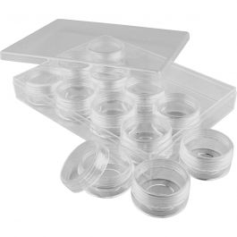 Storage Containers, H: 20 mm, D: 35 mm, 10 ml, 12 pc/ 1 set [HOB-13187]
