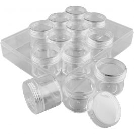 Storage Containers, H: 30 mm, D: 35 mm, 20 ml, 12 pc/ 1 set [HOB-13188]