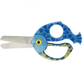 Kids Animal Scissors, Fish, L: 13 cm, 1 pc [HOB-1378]