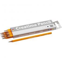 School Pencils, L: 17,45 cm, hardness HB, thickness 7 mm, lead 2 mm, 12 pc/ 1 pack [HOB-14184]