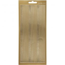 Stickers, gold, borders, 10x23 cm, 1 sheet [HOB-170047]