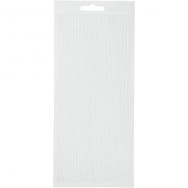 Stickers, white, borders, 10x23 cm, 1 sheet [HOB-170049]